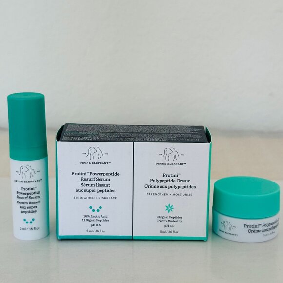 🌷New🌷Drunk Elephant Protini Duo: Powerpeptide Resurf Serum + Polypeptide Cream - Picture 4 of 9